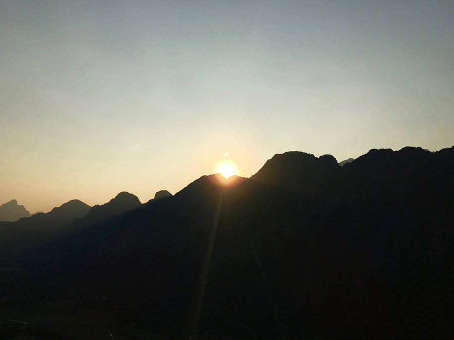 Sunset in Vang Vieng, Laos