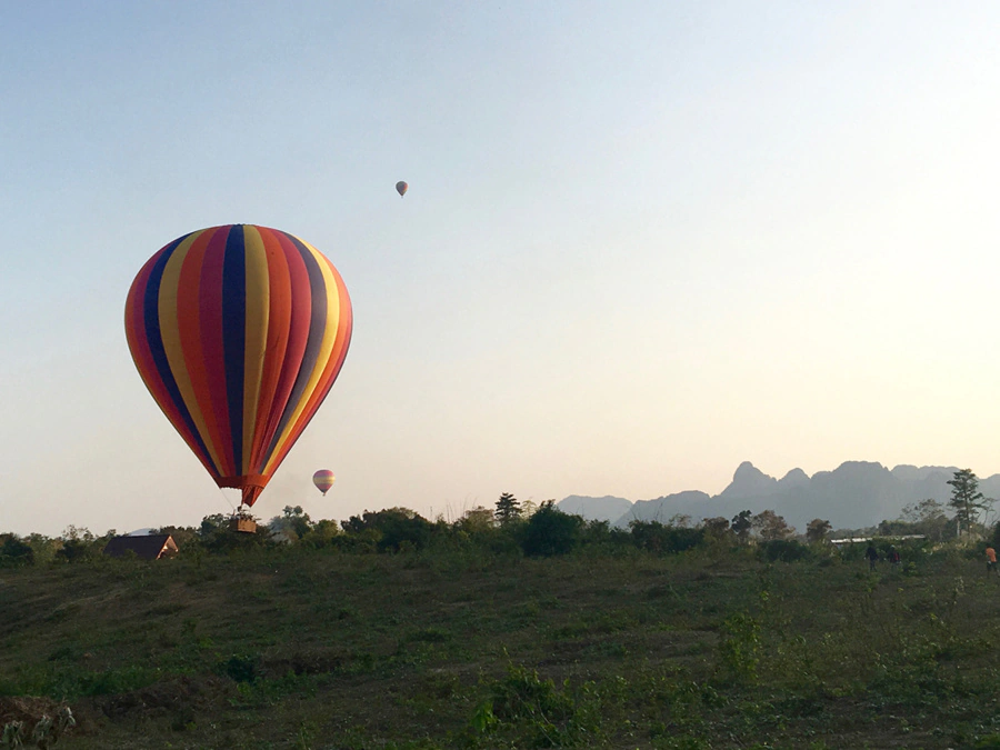 Hot Air Balloon in Vang Vieng, Laos