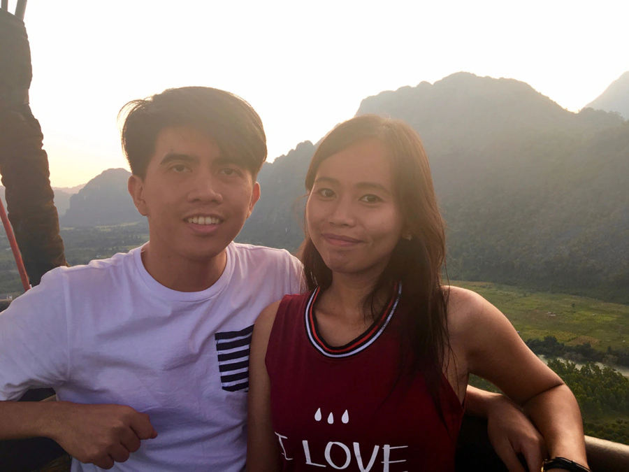 Hot Air Balloon in Vang Vieng, Laos