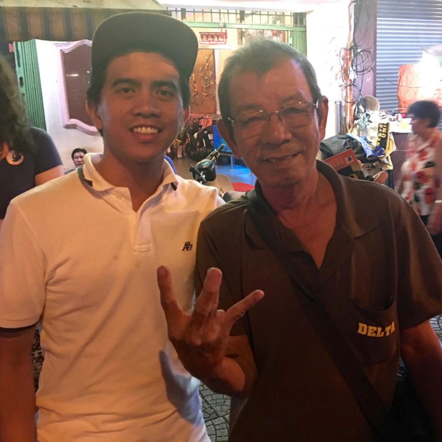 With Sergeant Billy Franco Rivera