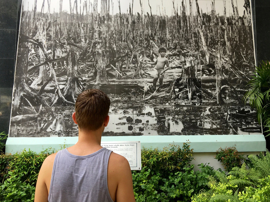 Marcel outside War Remnants Museum