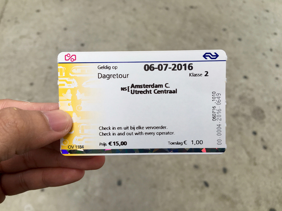 Ticket to Utrecht Centraal