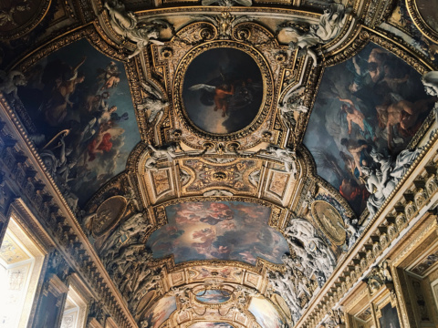 A day in the Louvre Museum in Paris