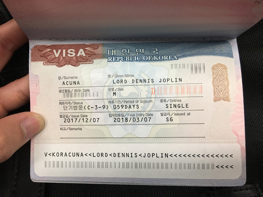 South Korea Tourist Visa Application for Filipinos in Singapore