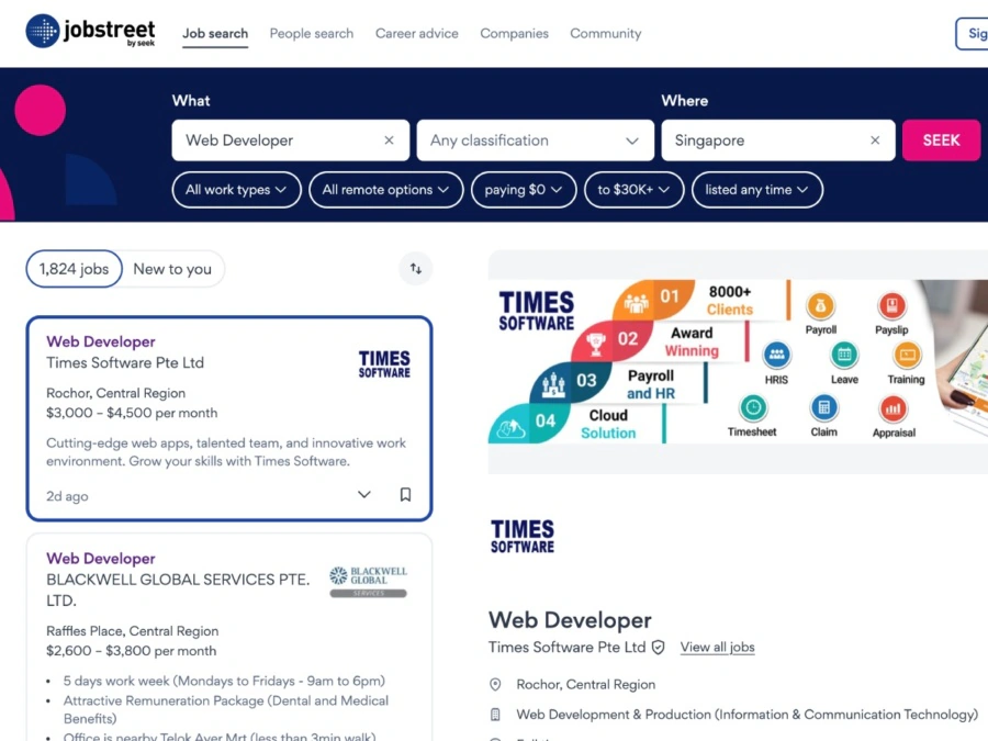 Jobstreet Singapore jobs