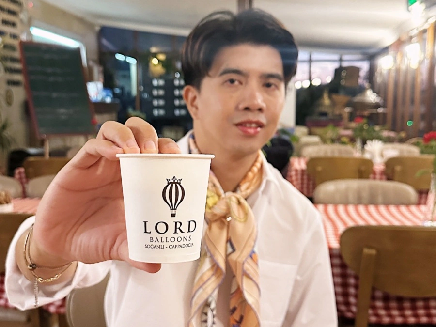 Breakfast before Hot Air Balloon ride in Cappadocia, Turkey