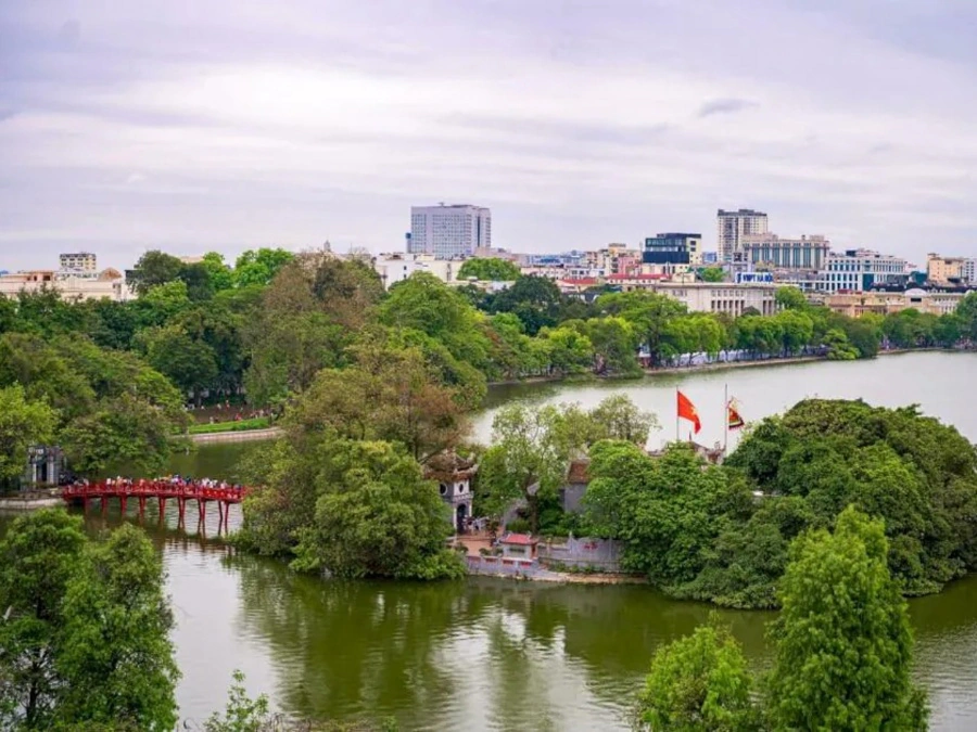 Hoan Kiem Lake Hanoi Vietnam