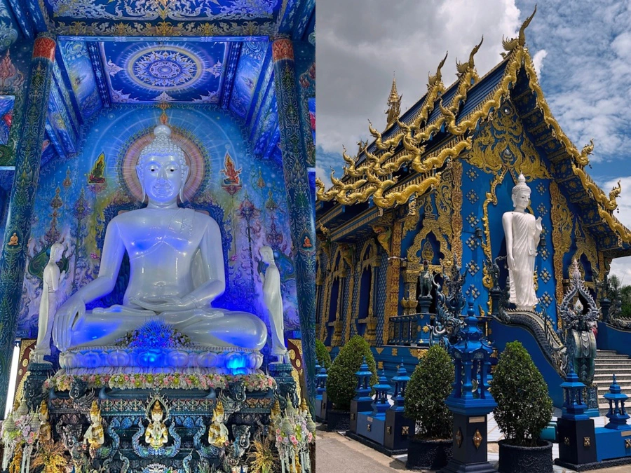 Wat Rong Suea Ten Blue Temple Chiang Rai Thailand