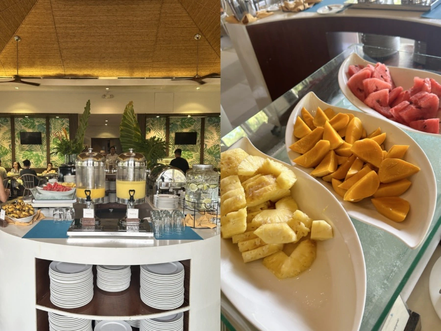 Buffet breakfast at Amihan Restaurant Bacau Bay Resort Coron