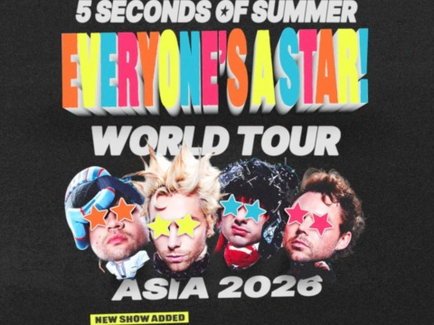 5 Seconds of Summer – Everyone’s a Star World Tour Asia 2026 Concert poster