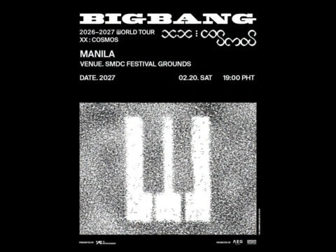 BIGBANG 2026-2027 WORLD TOUR < XX : COSMOS > Concert poster