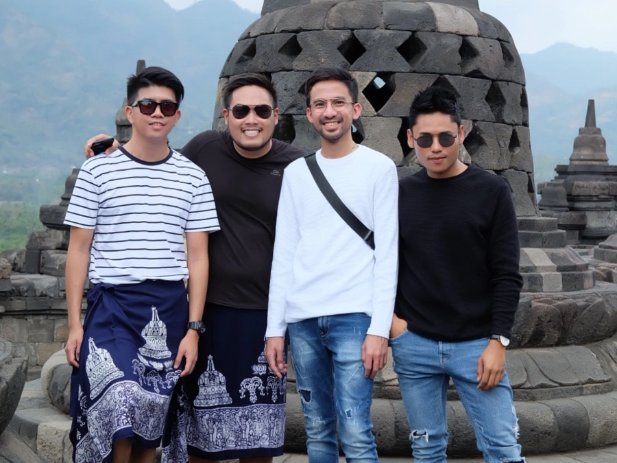 Borobudur Temple with friends